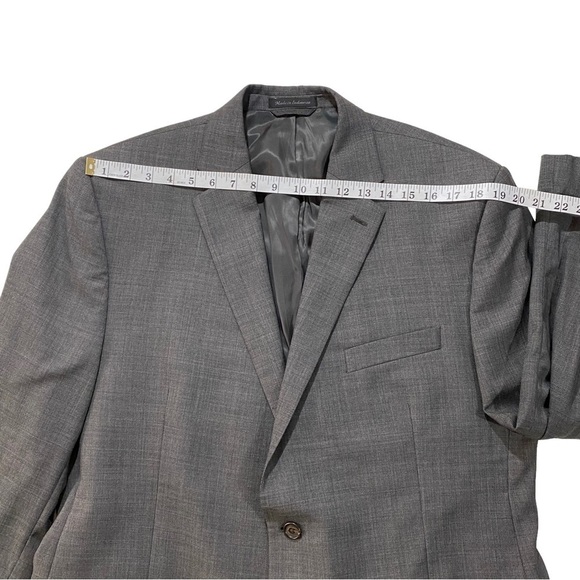 Ralph Lauren Men Grey 2-Button 100% Wool Suit Jacket Blazer Sz 44R Sports Coat - Picture 13 of 14